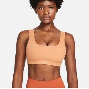 NWT Nike Alate All U Apricot Ribbed Sports Bra Large